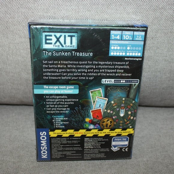 3/$28❤️new EXIT The Game: The Sunken Treasure KOSMOS 694050 Made in Germany - Picture 3 of 6